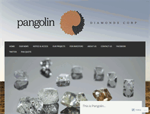 Tablet Screenshot of pangolindiamonds.com